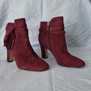 Ralph Lauren - Belgian Suede Ankle Booties - Wine - 6B